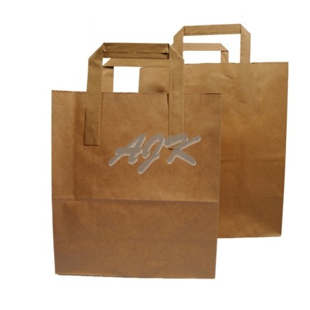 Torba papierowa szara z uchwytem 220x110x245mm \'50