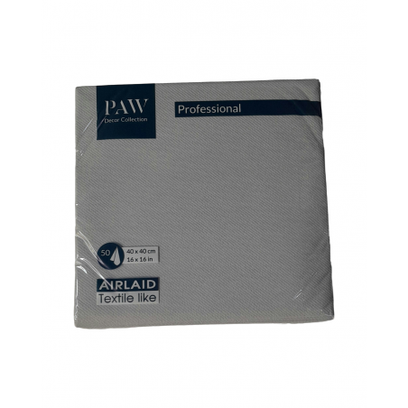 Serwetka fliz. PAW 40x40 srebrna '50