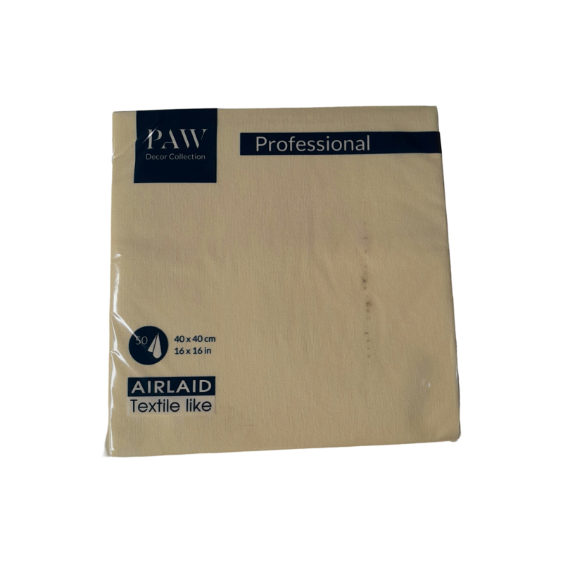 Serwetka fliz PAW 40x40 kremowa   '50