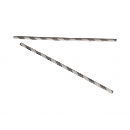 Rurka papierowa 6/197 srebrne paski    '250