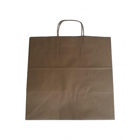 Torba pap. brązowa skręcany uchwyt 34x20x33  '50