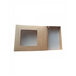 Pudełko pap.szuflada z okie.ECO Kraft 27/27/5   '1