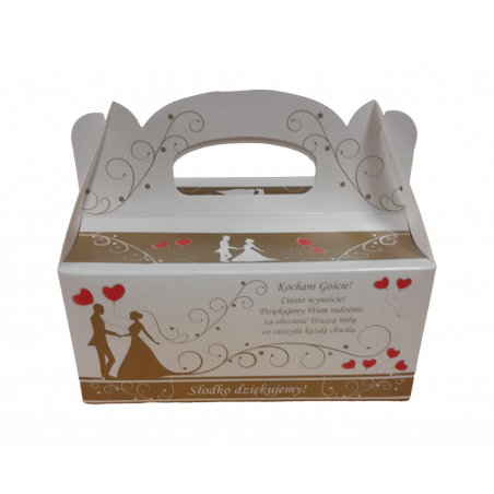 Kartonik Weselny Złoty Młoda Para 19x14x90  '1