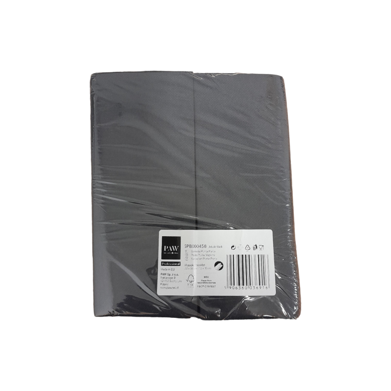 Serwetki Booklet 32x38 p-p czarne    '50