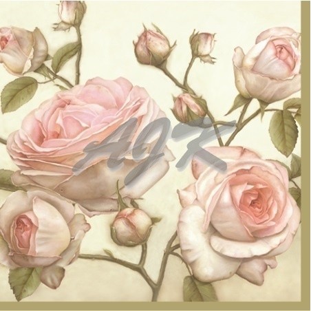 PAW Serwetka Lunch Beauty Roses składana 1/4 33x33cm 3-w '20