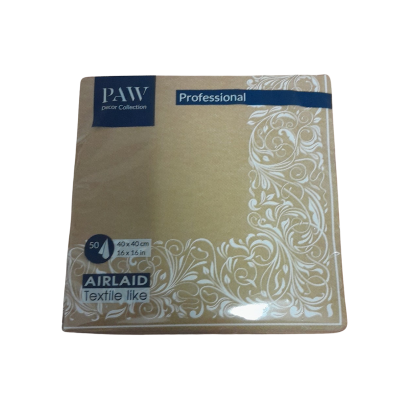 Serwetka fliz 40x40 Elegant Tangle złota  '50