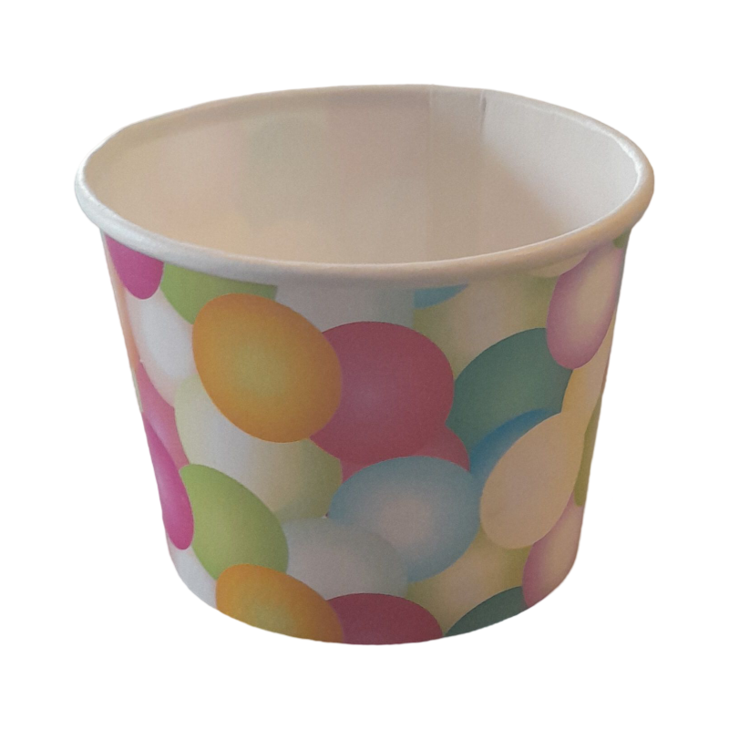 AJK Pojemnik papierowy z nadrukiem na lody 170ml '50