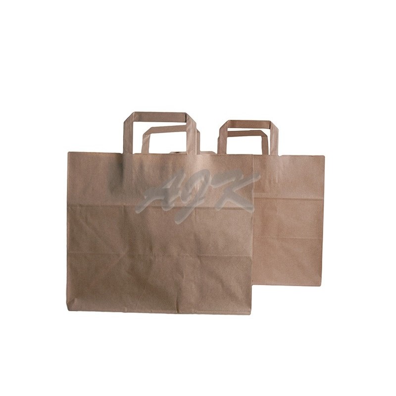 Torba papierowa szara uchwyt 320x220x250       '50