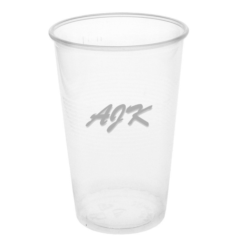 Kubek plastikowy przezroczysty PS 300ml '80