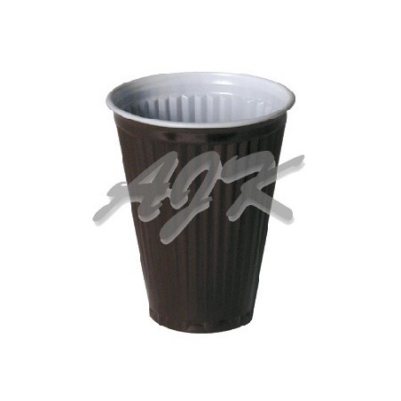 Kubek plastikowy PS brązowy 180ml Vending '100