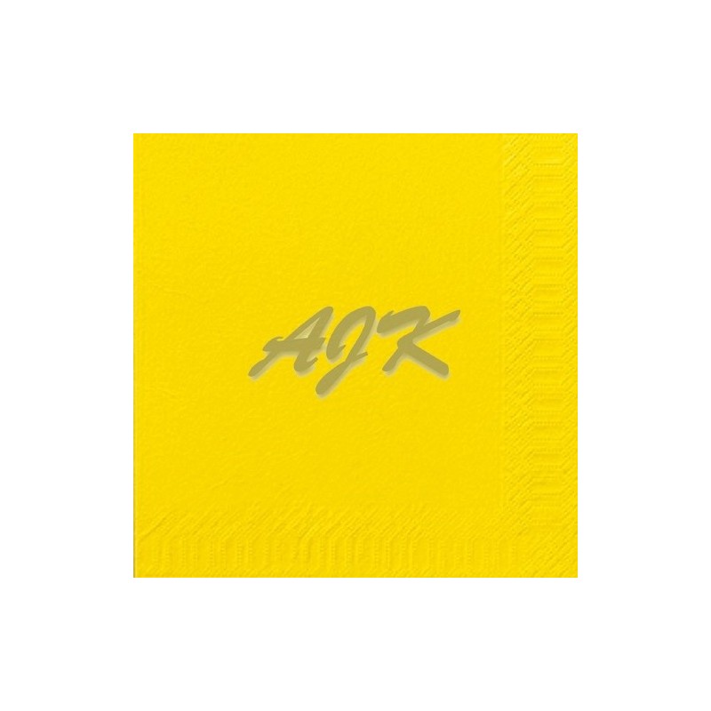 Serwetka DUNI żółta składana 1/4 33x33cm 2-w '125