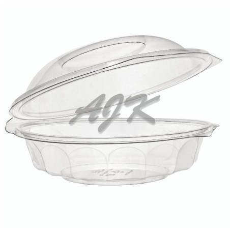 Pojemnik do sałatek z wieczkiem na zawiasie PET 375ml 150x60mm '50
