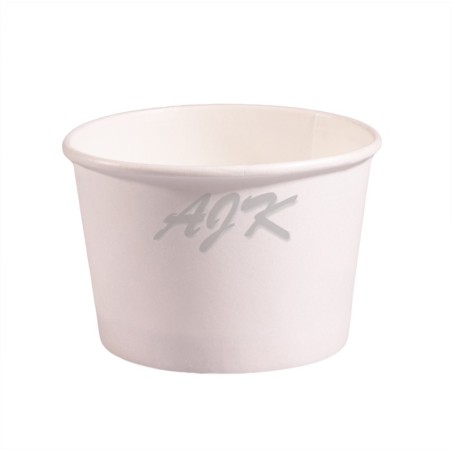 AJK Pojemnik papierowy na lody BIAŁY 140ml \'50