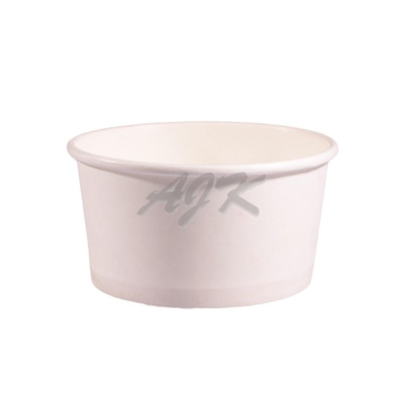 AJK Pojemnik papierowy na lody / do zupy BIAŁY 350ml \'50