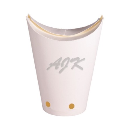 AJK Pojemnik zamykany na frytki mały z otworami BIAŁY \'50