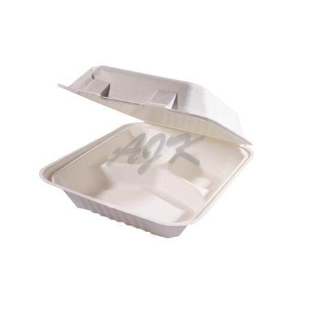 Lunch Box z pokrywką 3-komorowy 22,3x20,1x7,5cm \'50