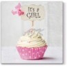 PAW Serwetka Lunch Pink Cupcake składana 1/4 33x33cm 3-w \'20