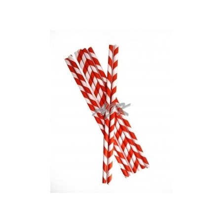 Rurka papierowa 6/197 biało-czerwona   \'250