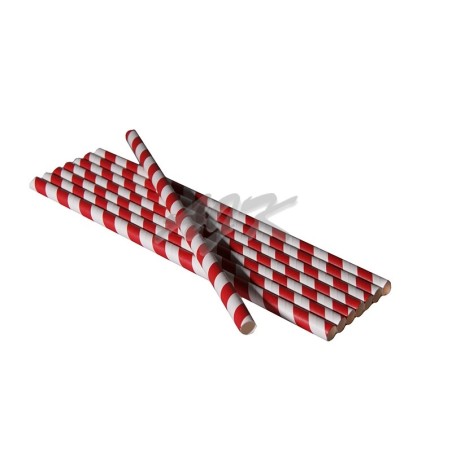 Rurka papierowa 8/210 biało-czerwona   \'250