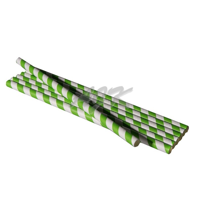 Rurka papierowa 8/210 biało-zielona   \'250