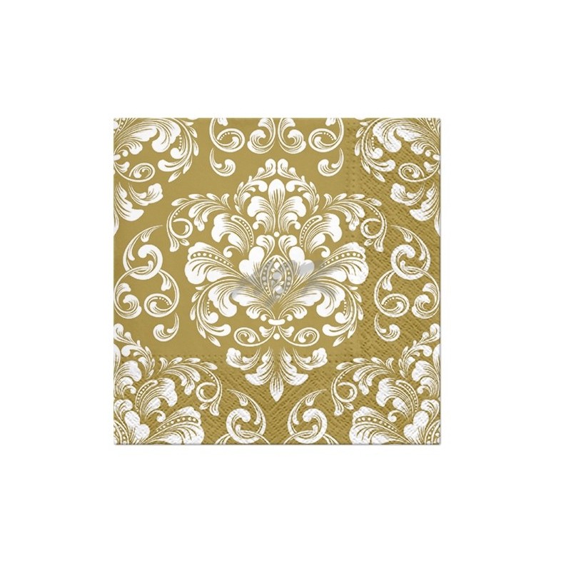PAW Serwetka Lunch Beautiful Moments gold składana 1/4 33x33cm 3-w \'20