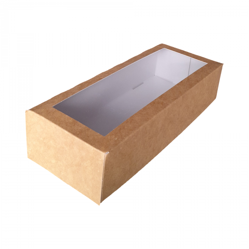 Pojemnik Sushi KRAFT BB z okienkiem 22x9x50 '25