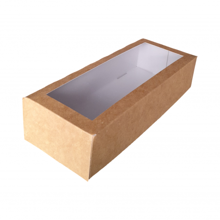 Pojemnik Sushi KRAFT BB z okienkiem 22x9x50 '25