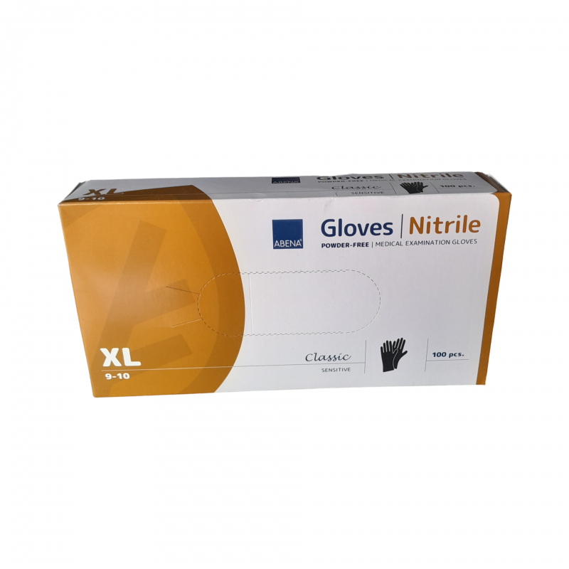 Rękawice nitrylowe CZARNE bezpudrowe XL ' 100