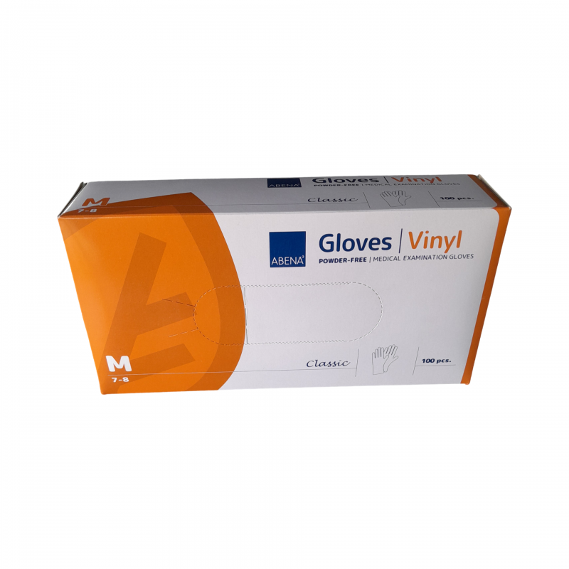 Rękawice Vinylowe bezpudrowe M`100