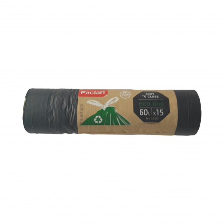 Worki na odpady ze ściągaczem Paclan EcoLine 60l '15